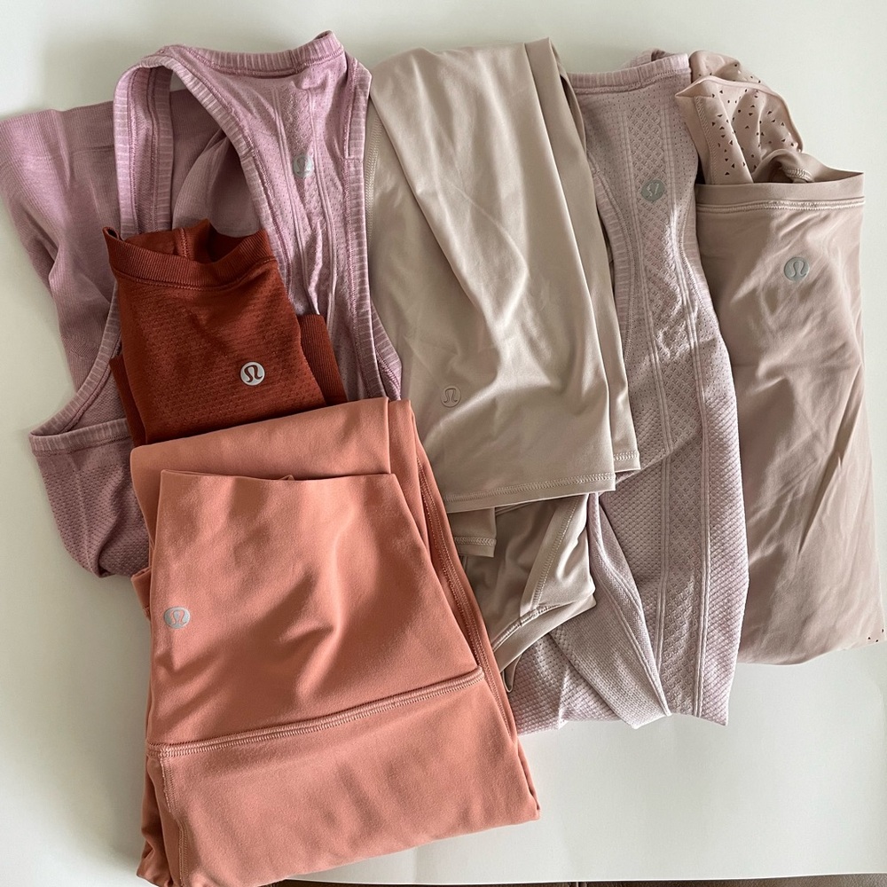 Lululemon lot 6 pieces size 6 Align Swiftly Tank